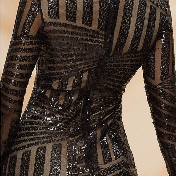 Sequined black dress - Picture 4 of 5